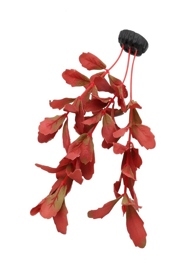 DVHEY 2-Pack 12 Inch Aquarium Silk Aquarium Plants, Artificial Plastic Plant for Small Tank, Goldfish, Fish Hides (Red, 12 Inch) - Image 4